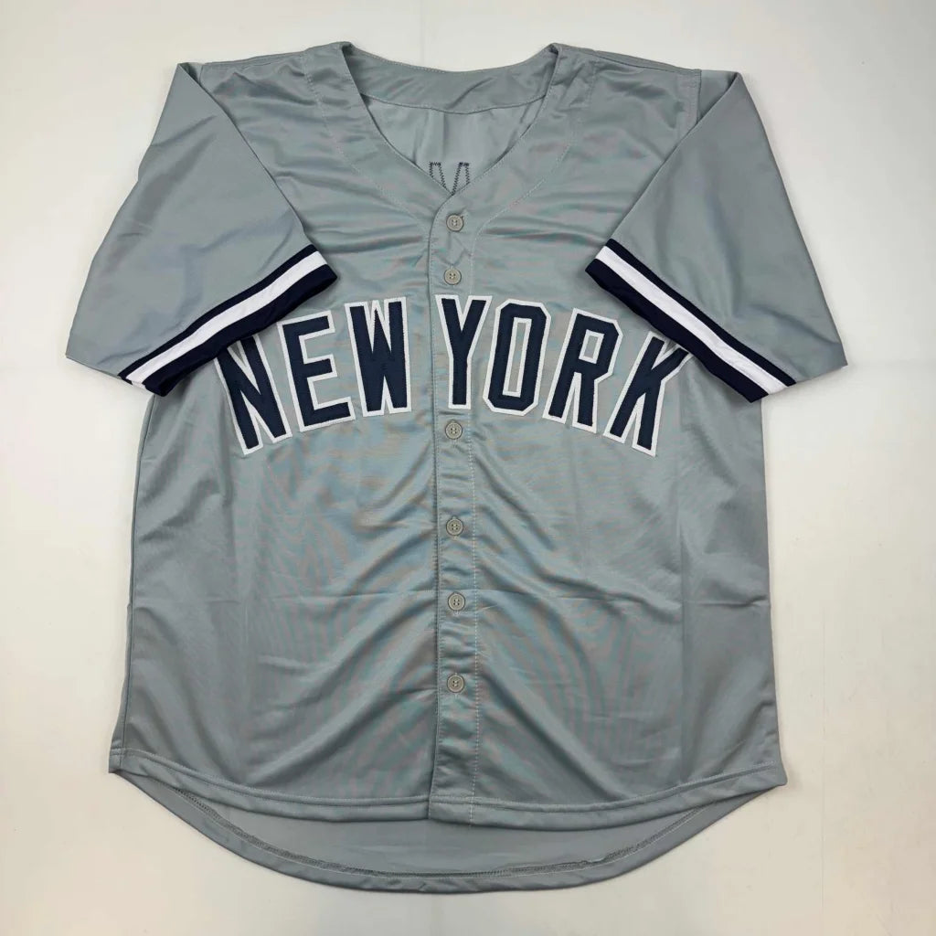 Autographed Johnny Damon New York Grey Baseball Jersey Beckett BAS COA | Authenticated Signed Sports Jersey | vintageantiquesgifts.com