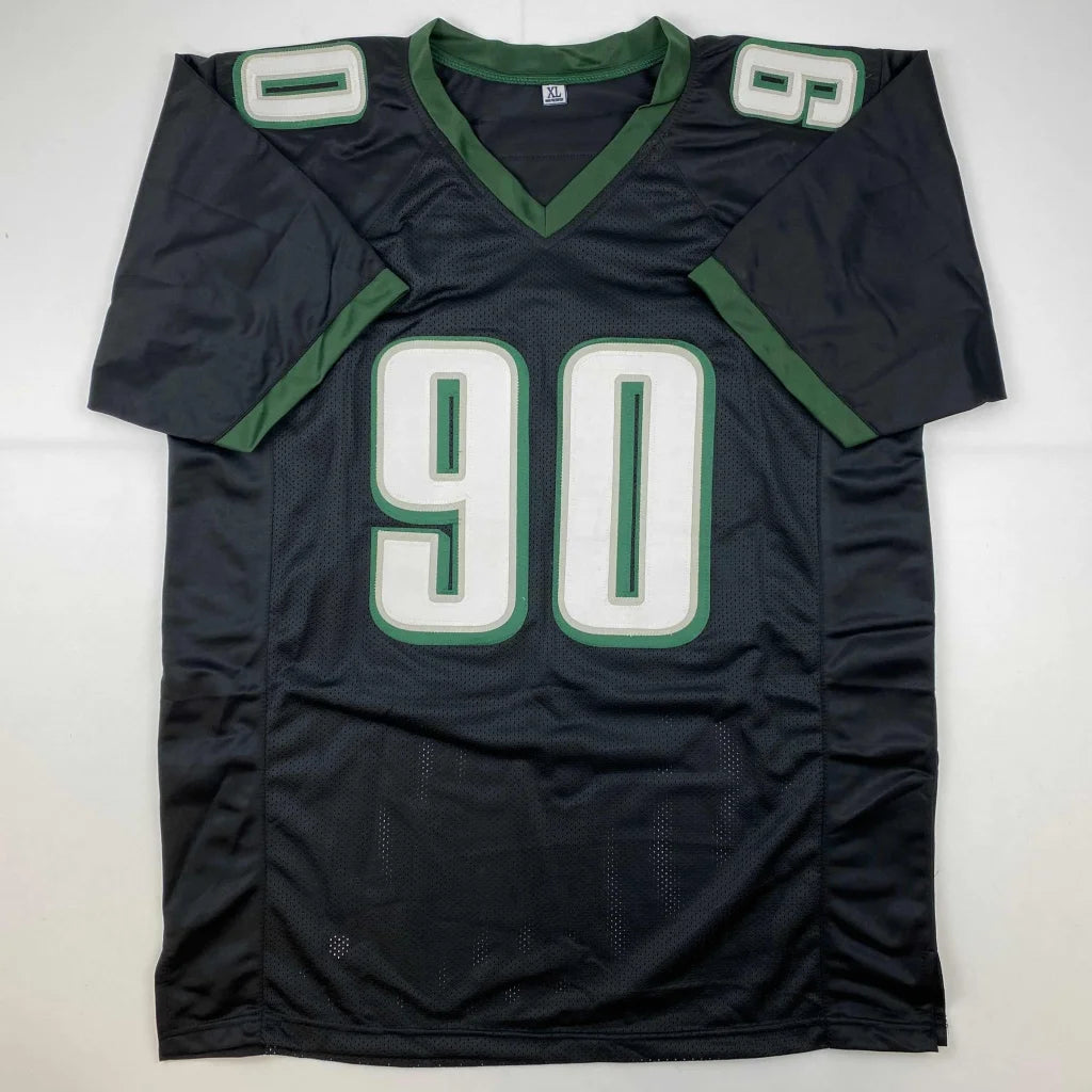 Autographed Jordan Davis Philadelphia black custom jersey with number 90