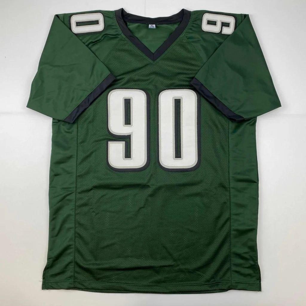 Jordan Davis signed custom green jersey #90 with JSA COA
