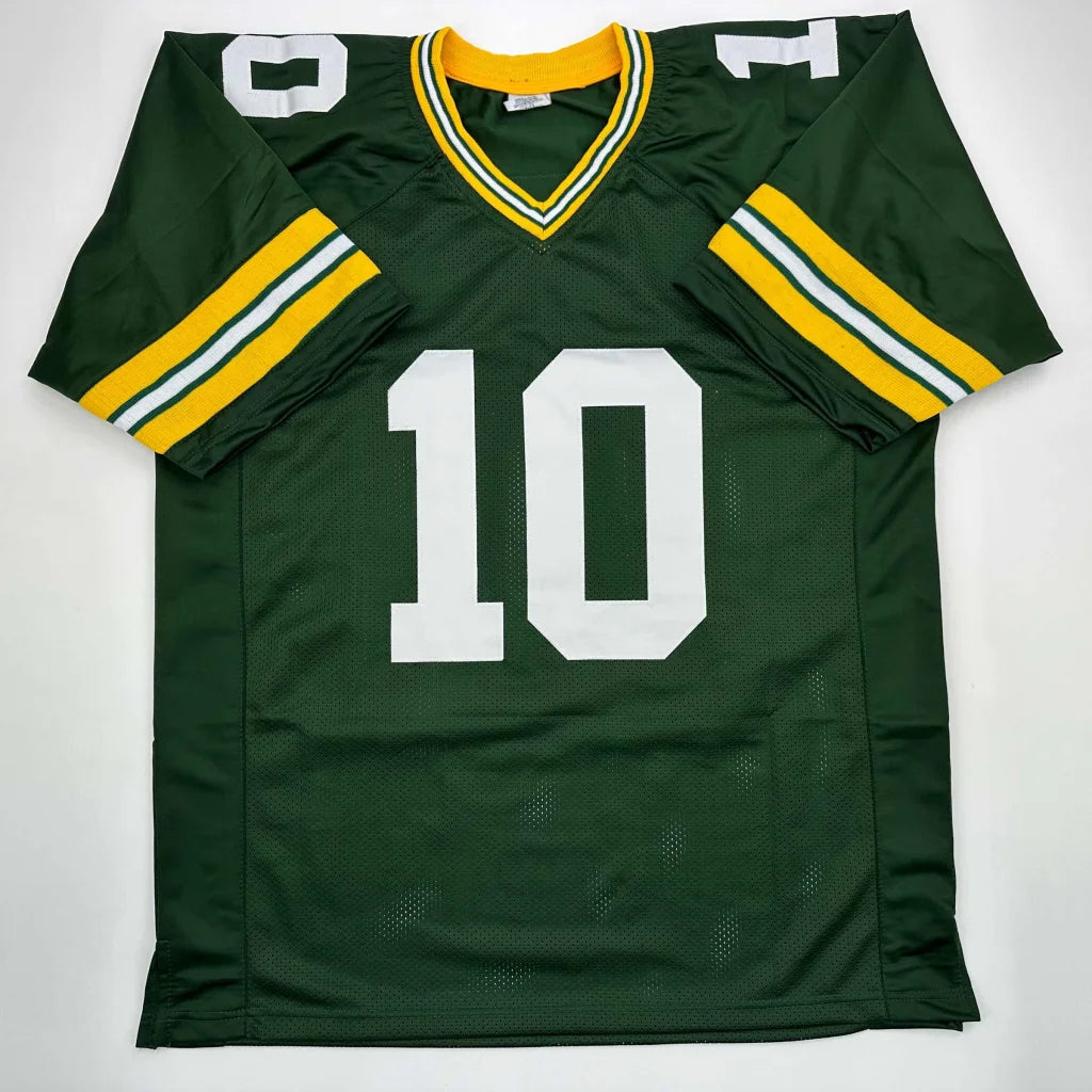 Green Bay Packers custom jersey with yellow and white stripes for professional sports fans
