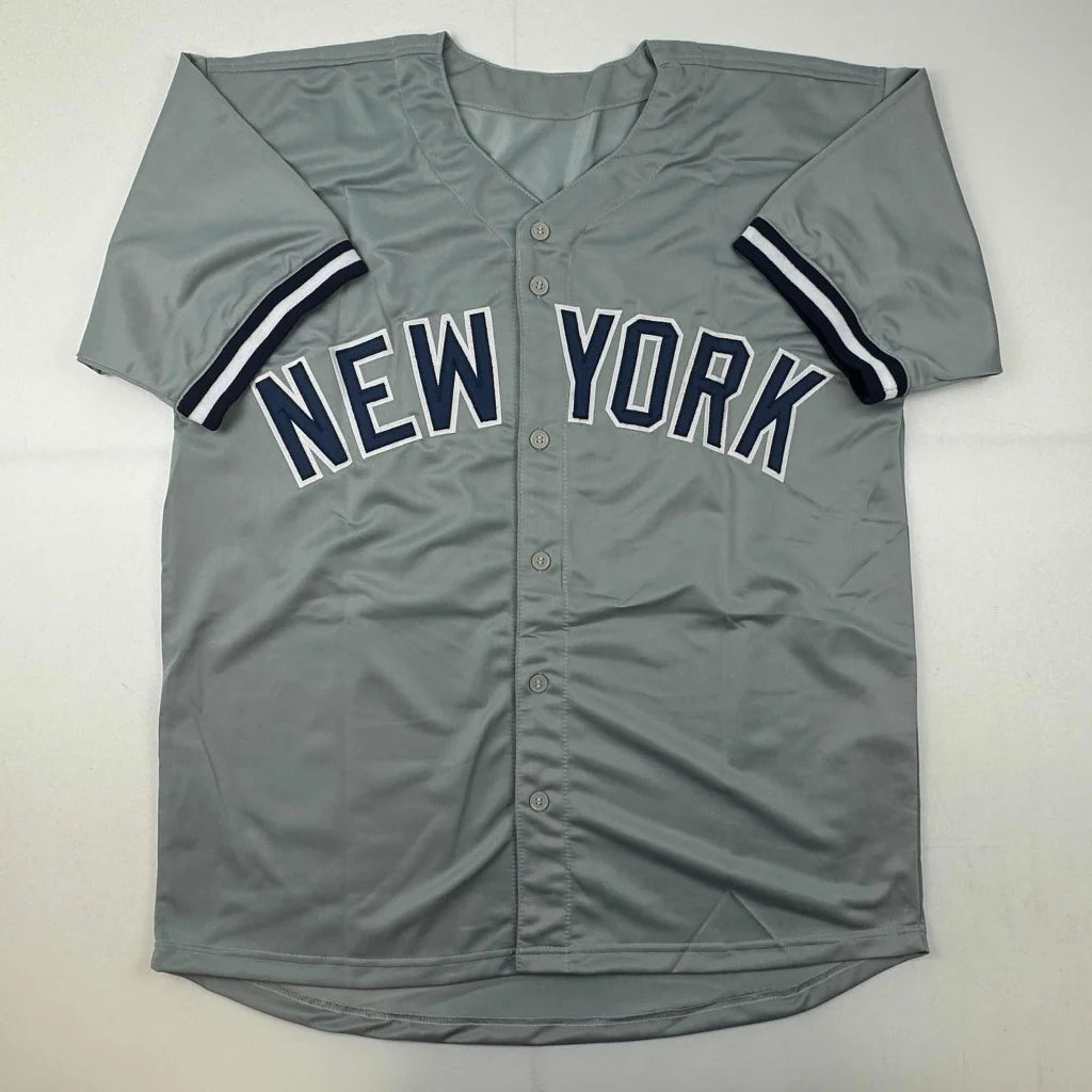 Autographed Jorge Posada New York Grey Baseball Jersey Beckett BAS COA | Authenticated Signed Sports Jersey | vintageantiquesgifts.com