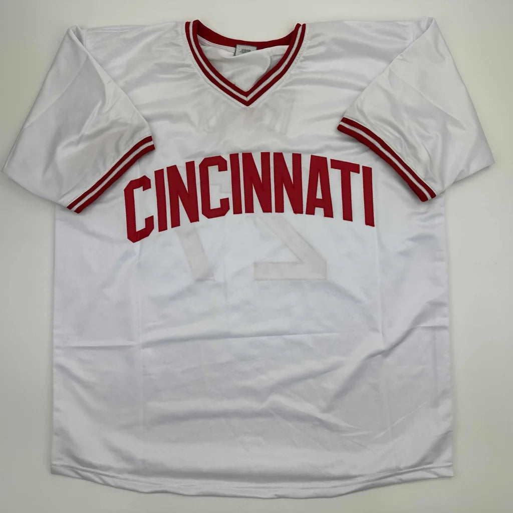 Autographed Jose Rijo 1990 WS MVP custom Cincinnati white baseball jersey