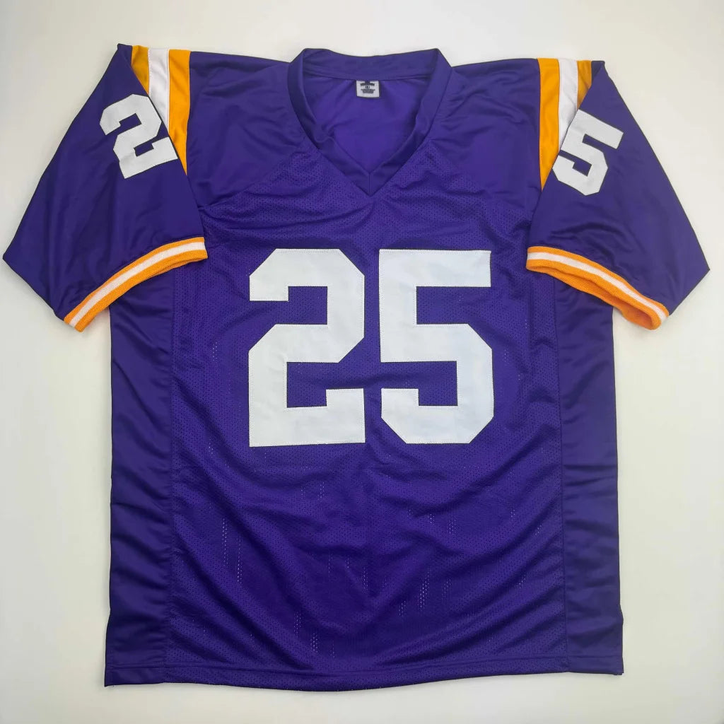 Autographed Justin Vincent LSU Purple College Football Jersey Beckett BAS COA | Authenticated Signed Sports Jersey | vintageantiquesgifts.com