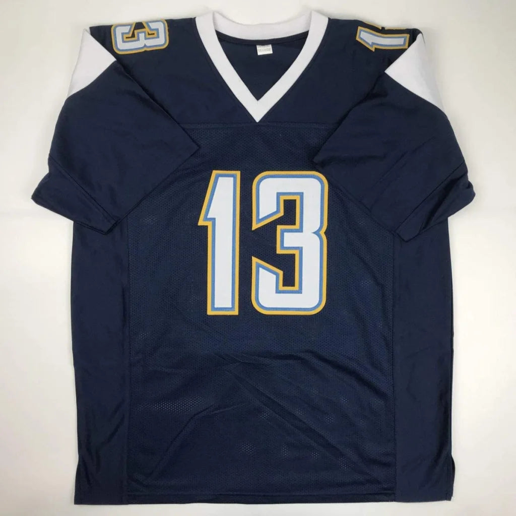 Autographed Keenan Allen navy custom jersey #13, professional sports league