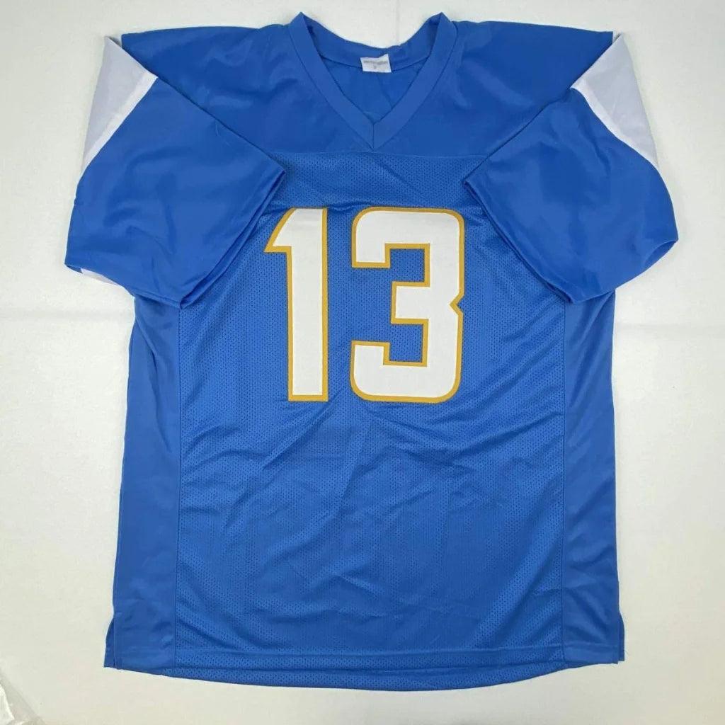 Autographed Keenan Allen powder blue custom jersey number 13, Beckett COA