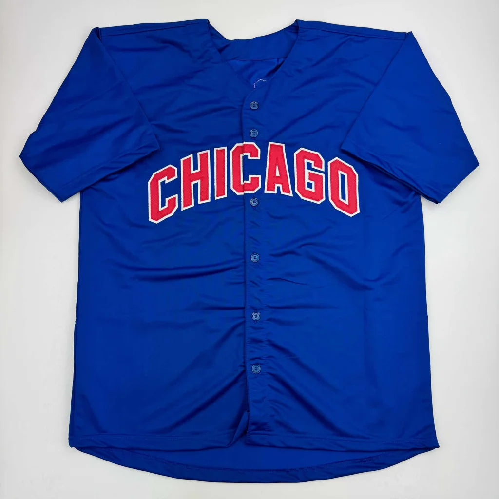 Autographed Kerry Wood 98 ROY custom Chicago Cubs blue baseball jersey