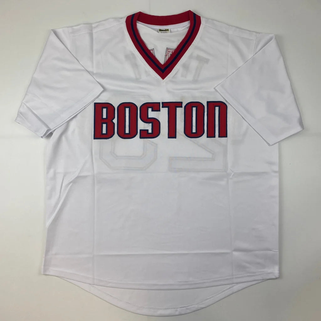 Autographed Luis Tiant Boston Red Sox White Baseball Jersey JSA COA | Authenticated Signed Sports Jersey | vintageantiquesgifts.com