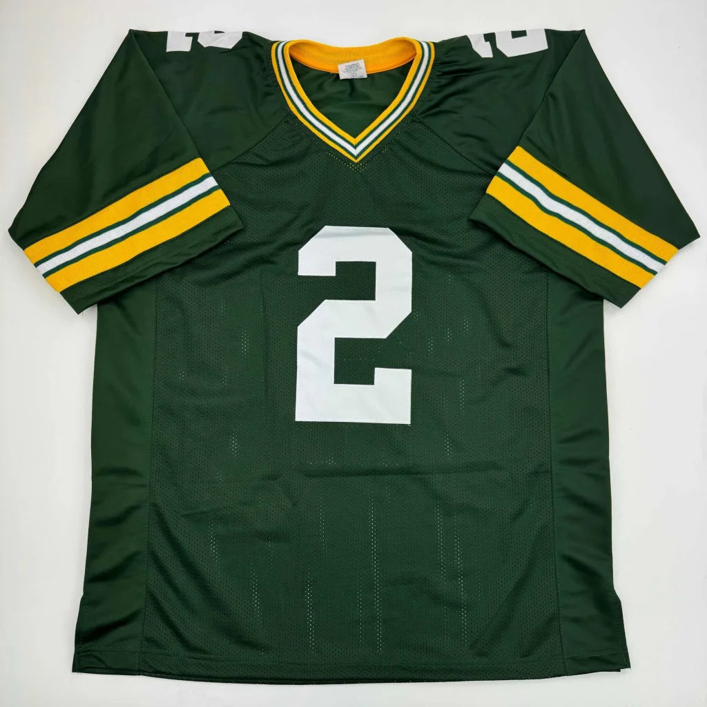 Autographed Mason Crosby Green Bay custom jersey number 2, professional sports