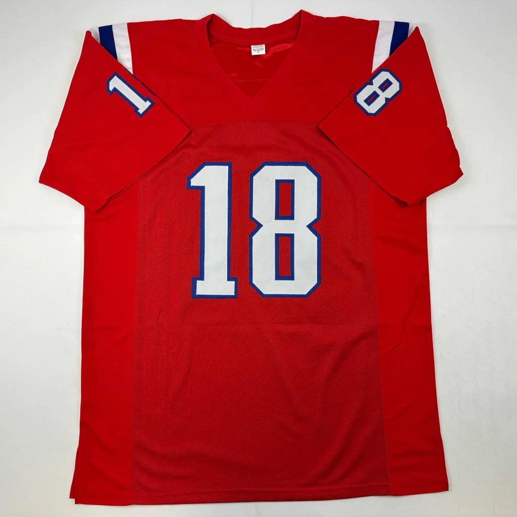 Autographed Matthew Slater New England red custom jersey number 18