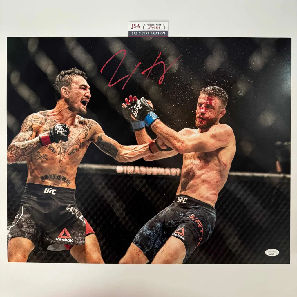 Autographed Max Holloway 16x20 photo with Yancy Medeiros and third party authentication