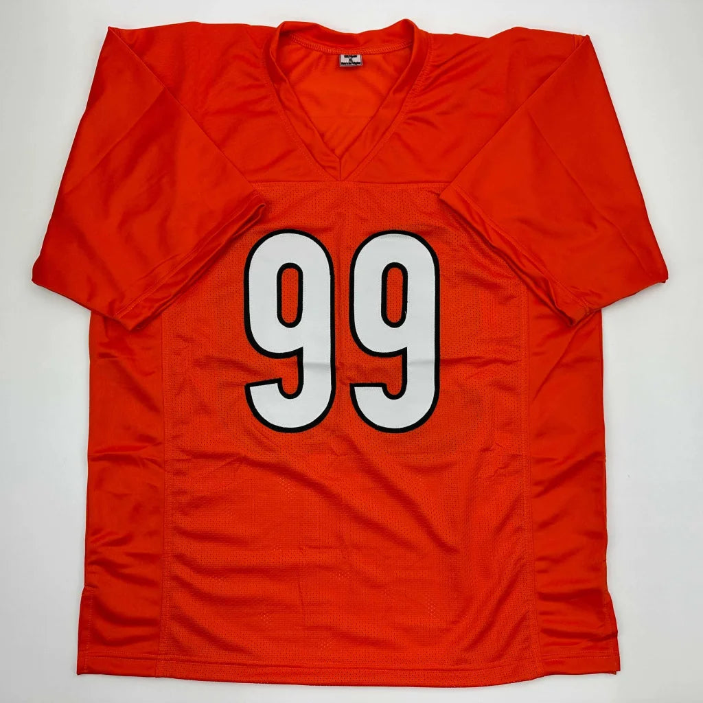 Orange short-sleeved jersey with 99 in white for Signed MURPHY 99 professional sports league