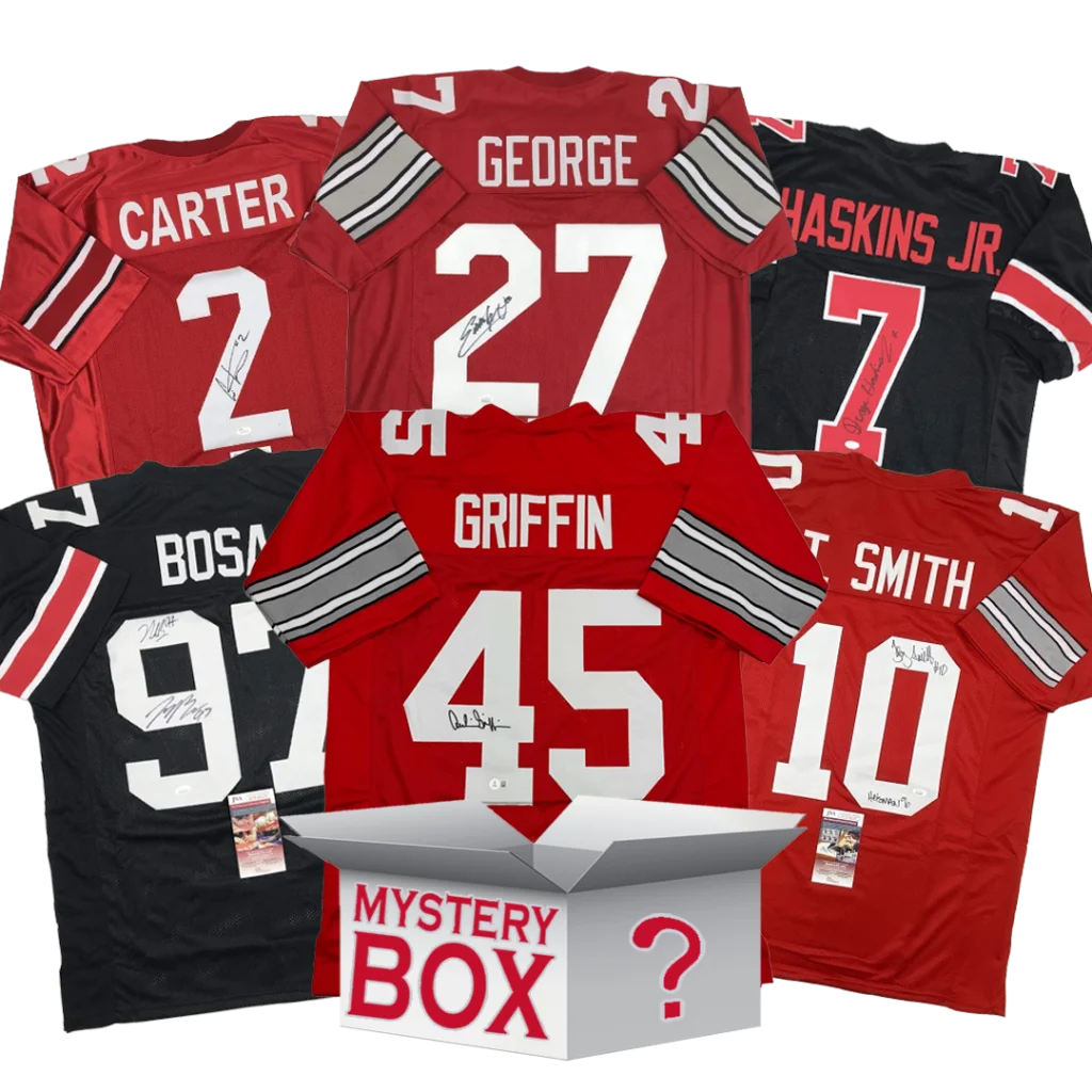 Autographed Ohio State University College Football Jersey Mystery Box with PSA JSA or Beckett COA | Hall of Fame Sports Memorabilia | vintageantiquesgifts.com