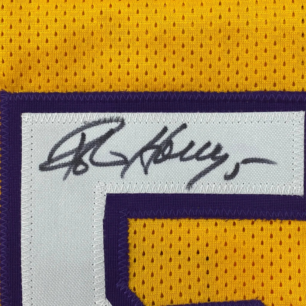 Autographed Robert Horry LA yellow custom jersey with purple mesh, PSA/DNA COA