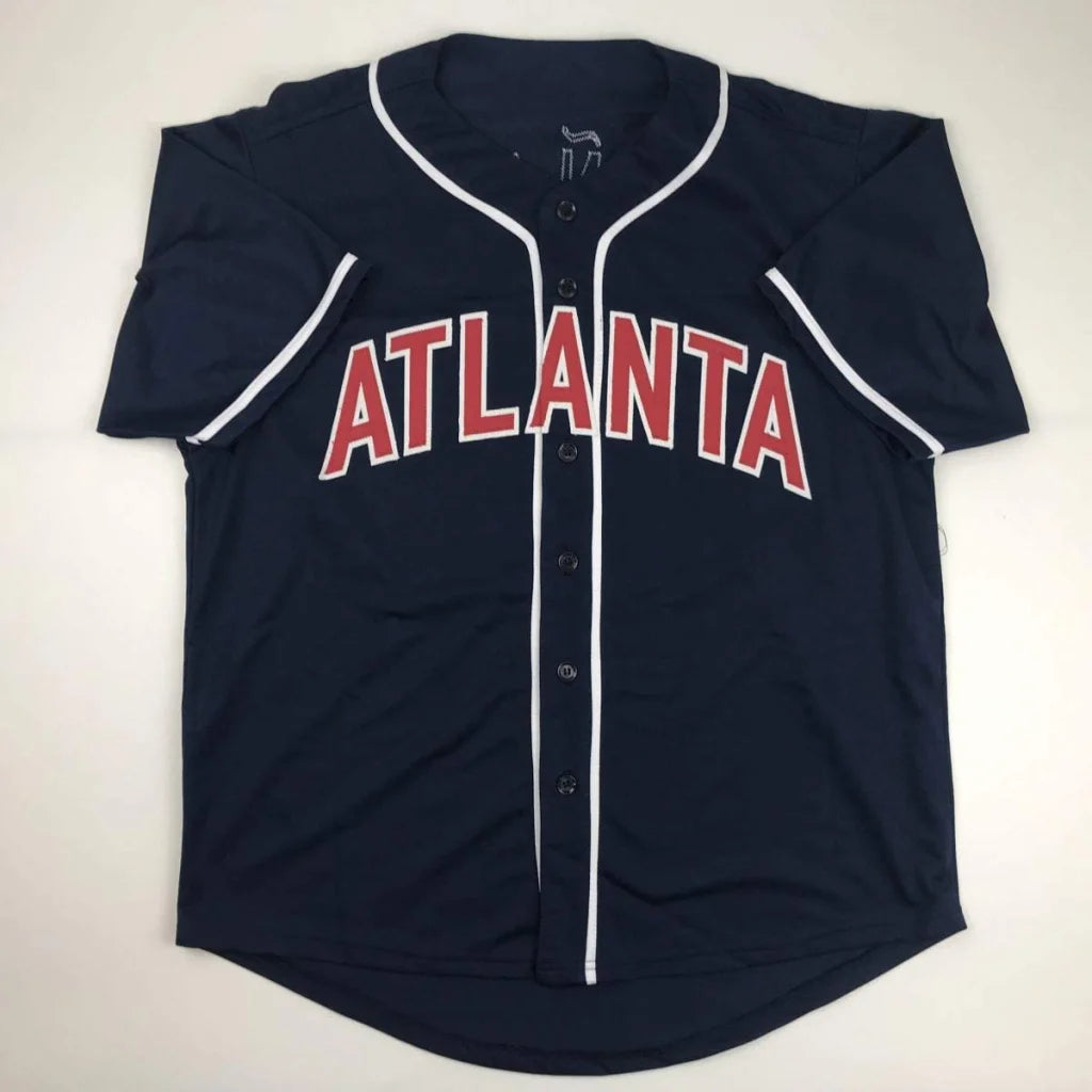 Autographed Ronald Acuna Jr. Atlanta Blue Baseball Jersey JSA COA | Authenticated Signed Sports Jersey | vintageantiquesgifts.com
