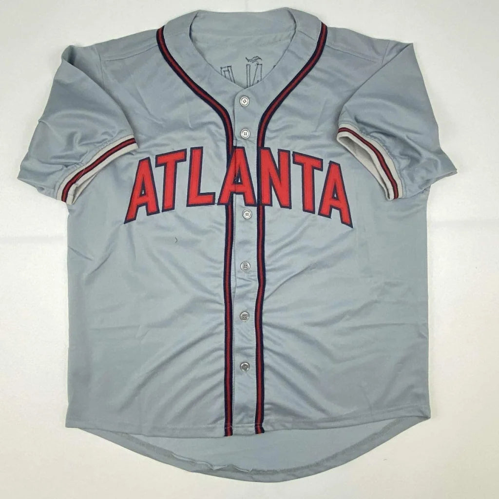 Autographed Ronald Acuna Jr. Atlanta Grey Baseball Jersey JSA COA | Authenticated Signed Sports Jersey | vintageantiquesgifts.com