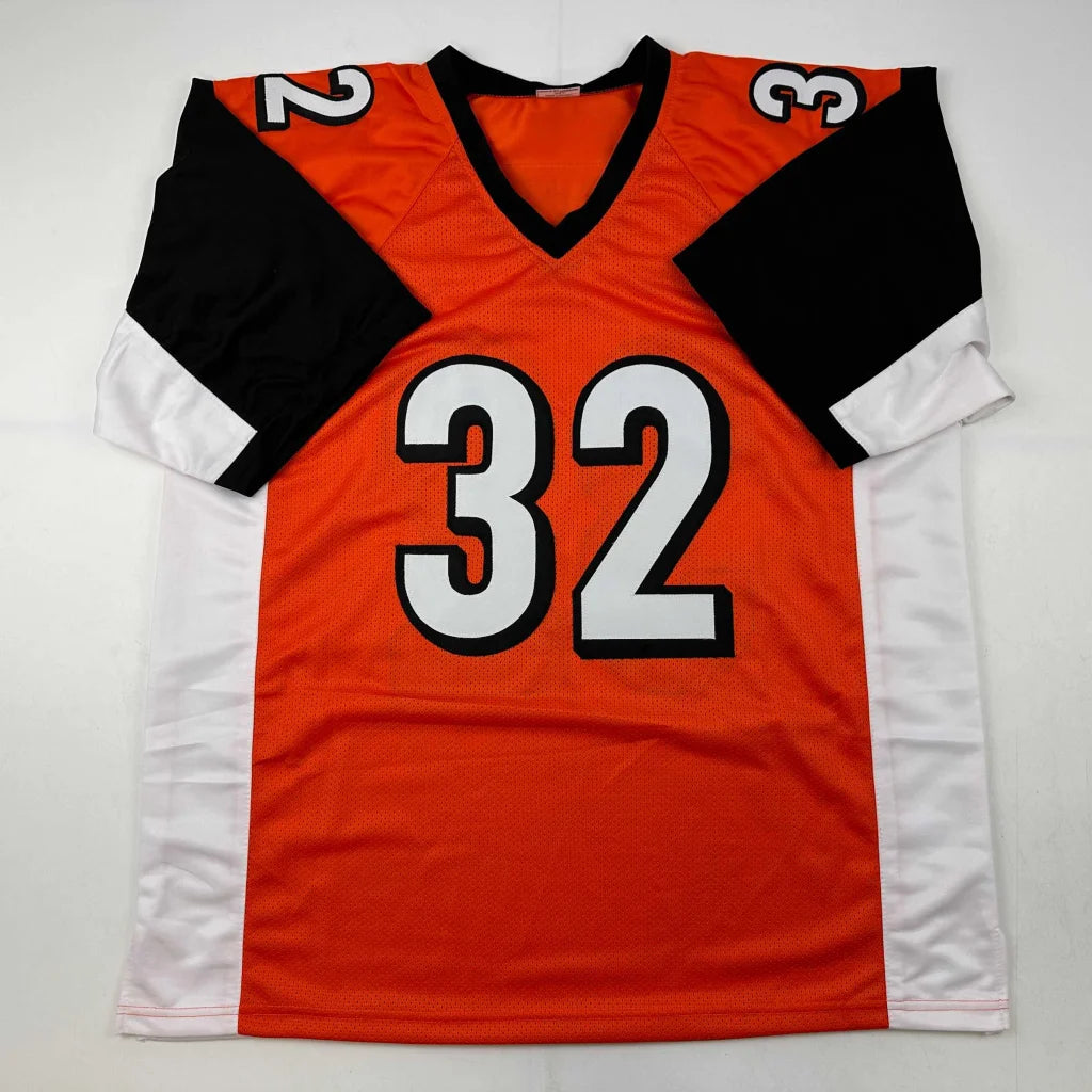 Orange black and white custom jersey with number 32 from Professional Sports League
