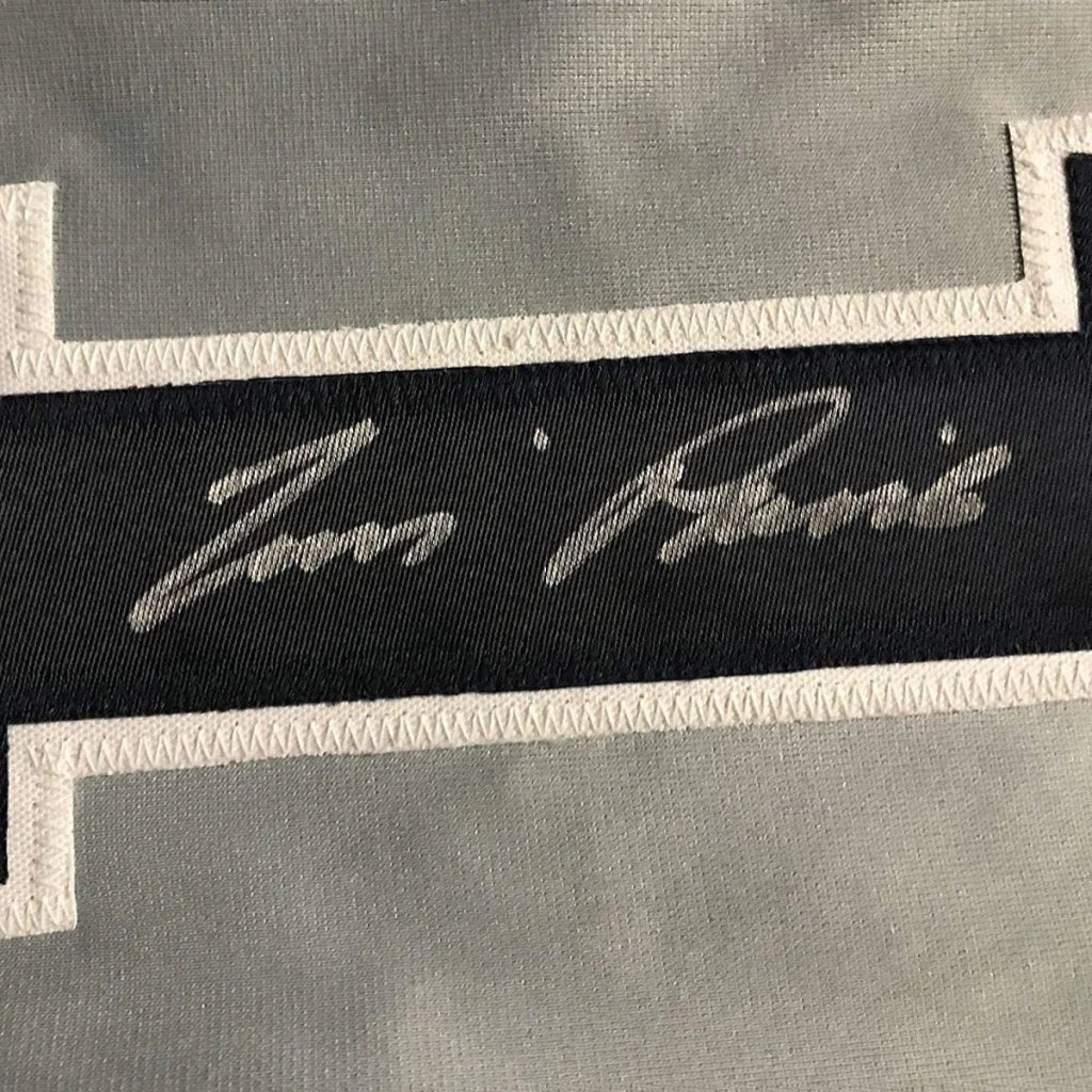 Signed Zara Riviera label on custom Tim Raines professional sports jersey