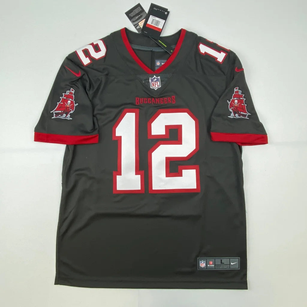 Autographed Tom Brady Tampa Bay Buccaneers Nike jersey with number 12