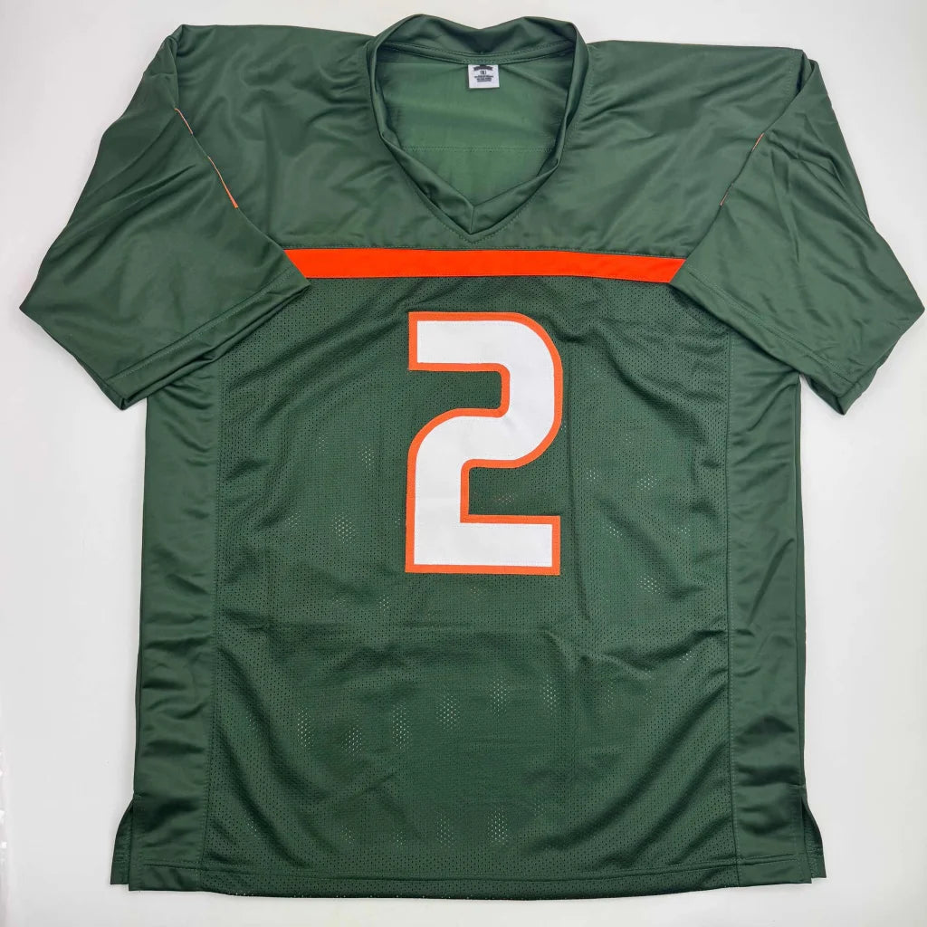 Autographed Willis McGahee Miami Hurricanes custom jersey with number 2