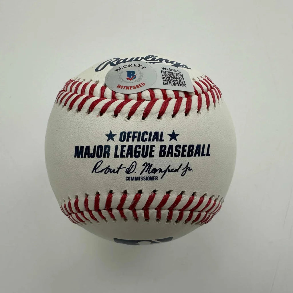 Autographed/Signed Yadier Molina Rawlings Official Major League Baseball ROML Beckett BAS COA