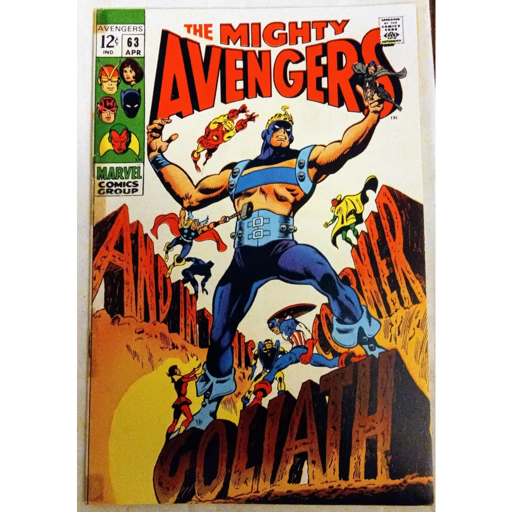 Vintage Marvel Comics Avengers 63 Goliath first appearance
