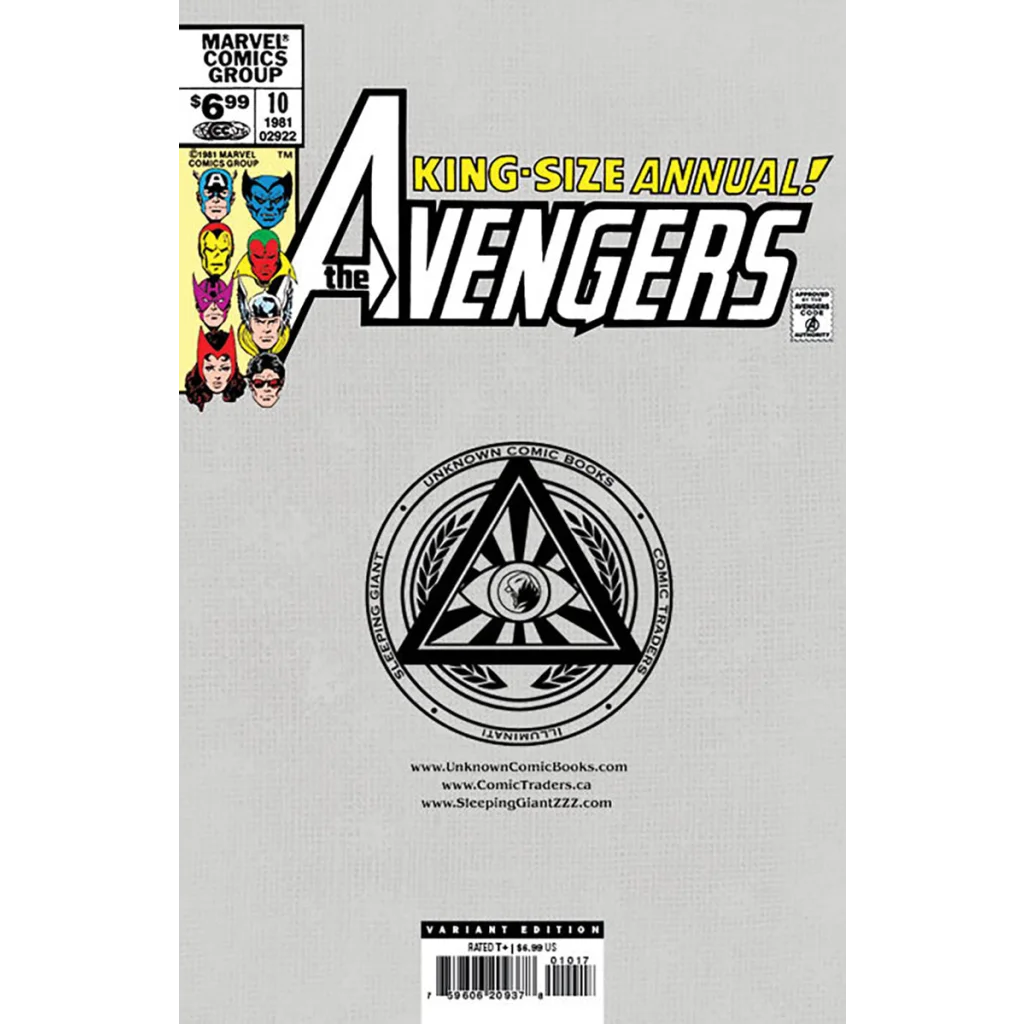 Avengers Annual 10 comics Nathan Szerdy exclusive rogue variant with gray cover and triangular eye