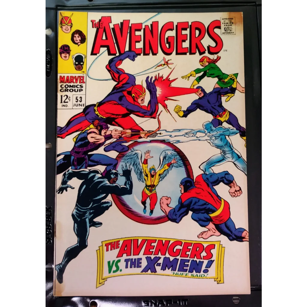 1960s Marvel Comics Avengers vs X-Men crossover issue 53 1968