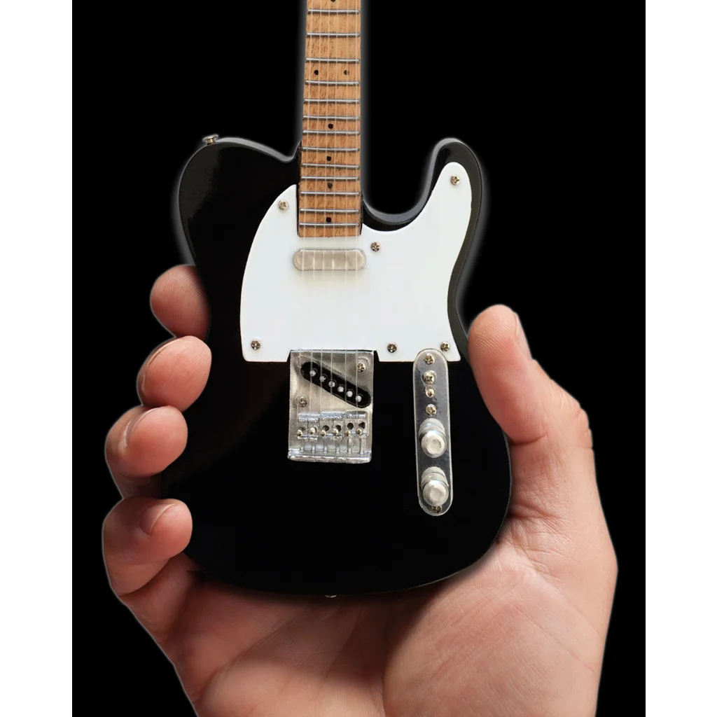AXE HEAVEN Black Fender Telecaster Mini Guitar with Stand | Mini Guitar Replica Collectible | vintageantiquesgifts.com