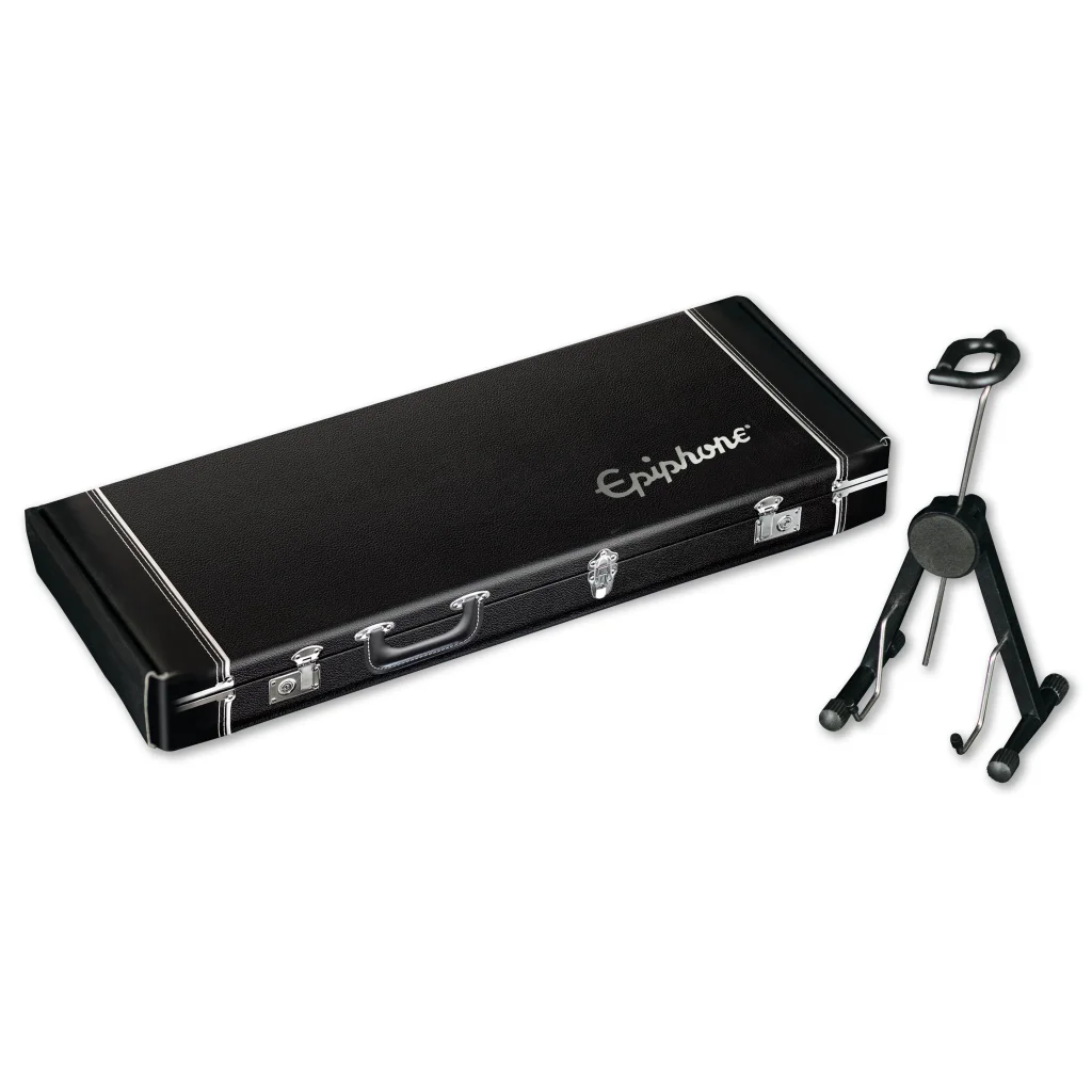 Axe Heaven Epiphone Casino miniature replica guitar model in black hardshell case