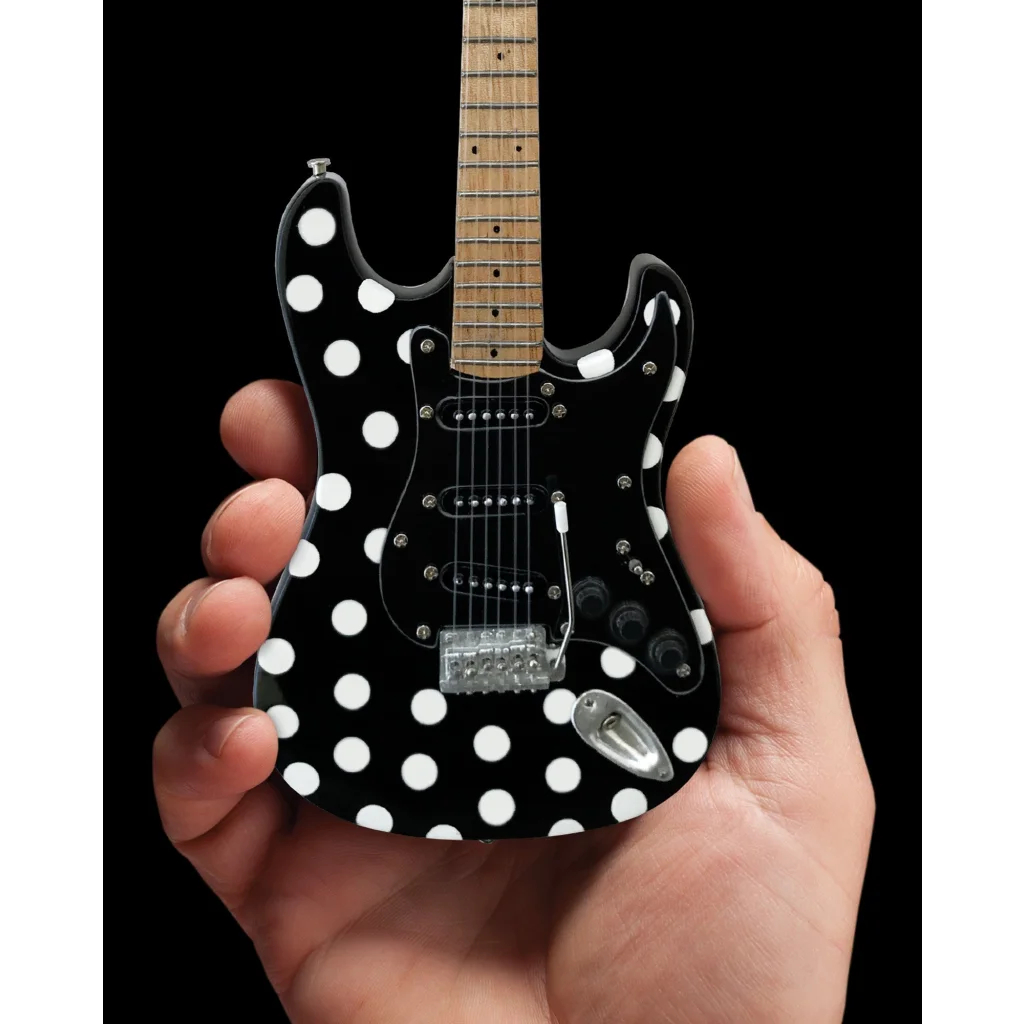 Axe Heaven® Buddy Guy polka dot Strat guitar with adjustable A-frame stand