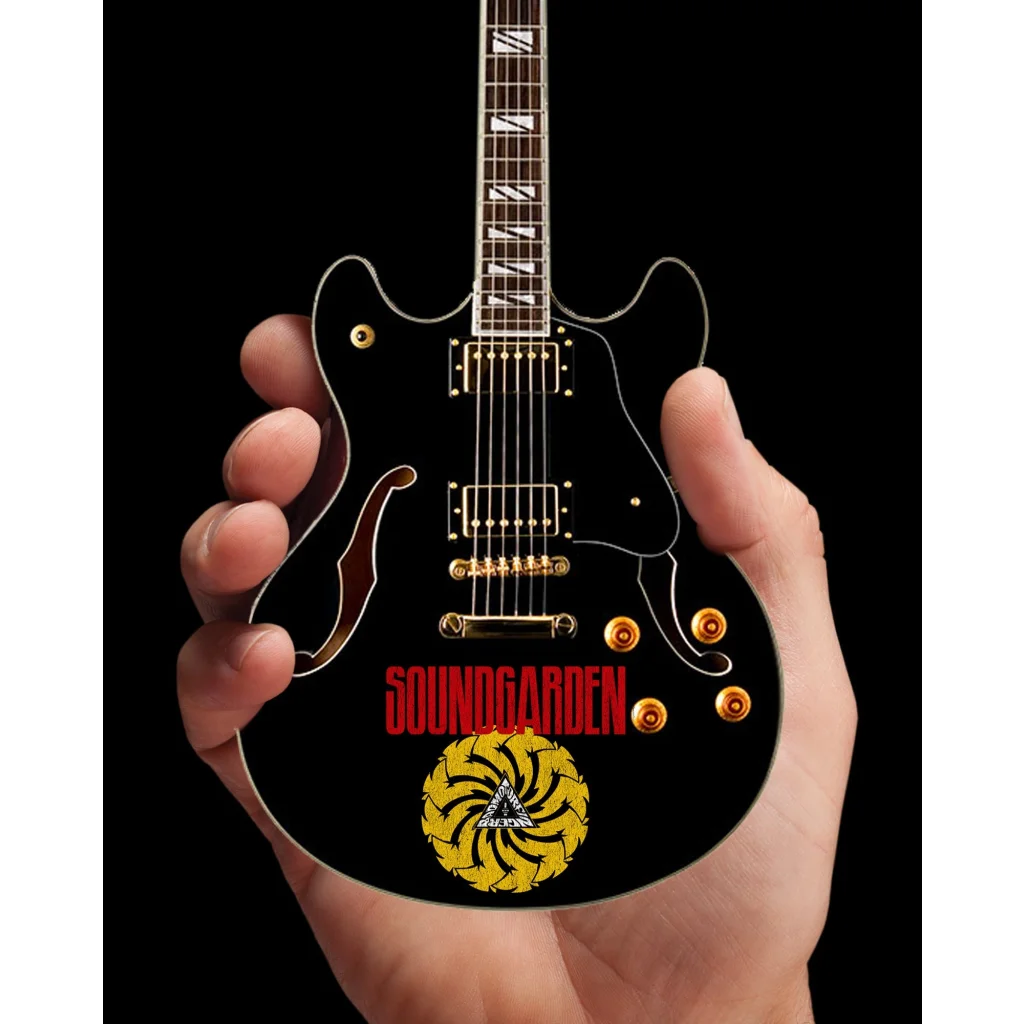 Black Axe Heaven Soundgarden Chris Cornell mini guitar with stand