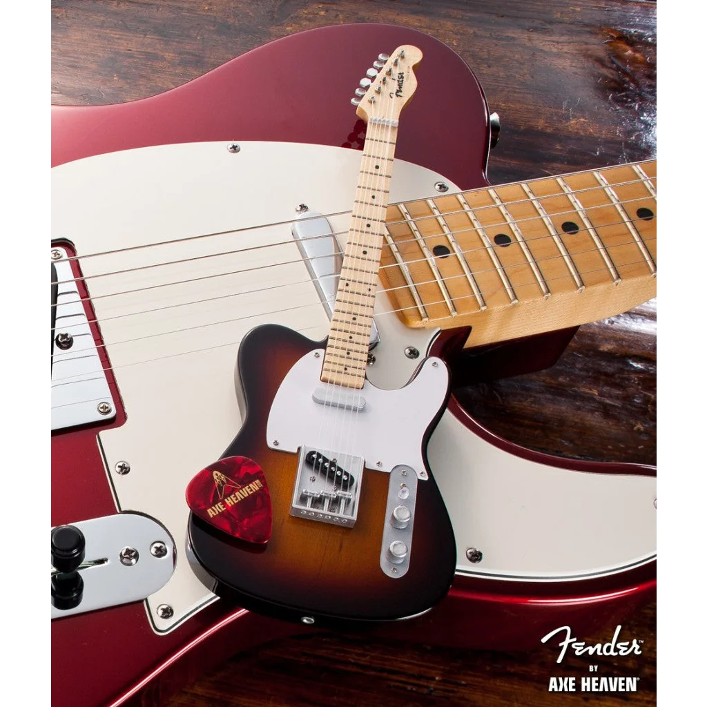 3-color sunburst Axe Heaven Fender Telecaster with adjustable A-frame stand