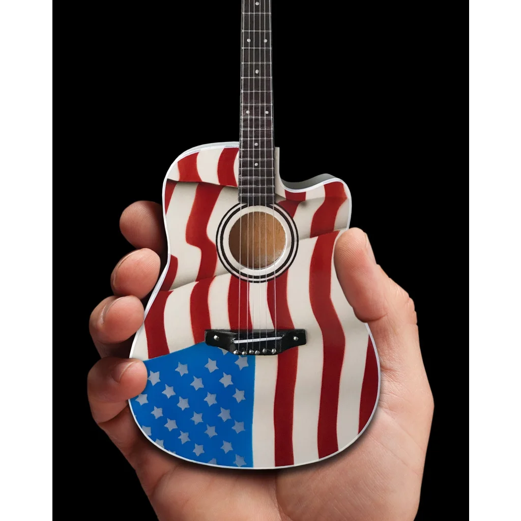 Axe Heaven Toby Keith USA Flag Acoustic Guitar Replica with stars and stripes