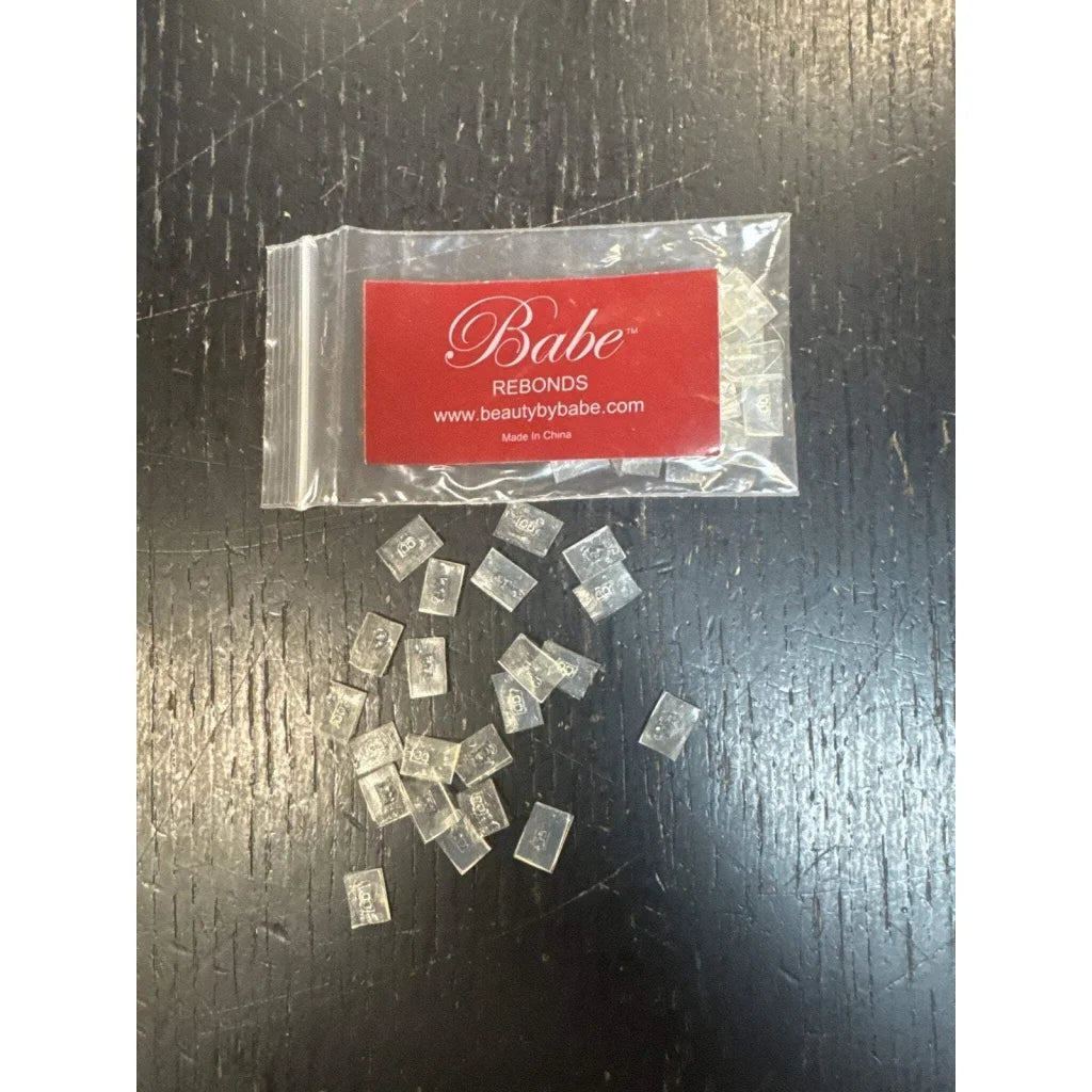 Babe keratin rebond clear rectangular plastic nail art embellishments