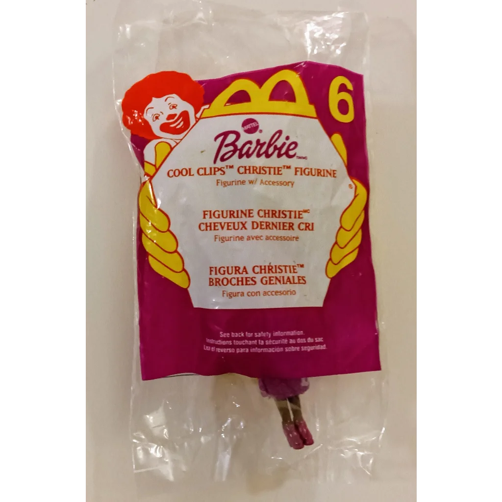 Rare 2000 McDonalds Happy Meal Cool Clips Christie toy in packaging