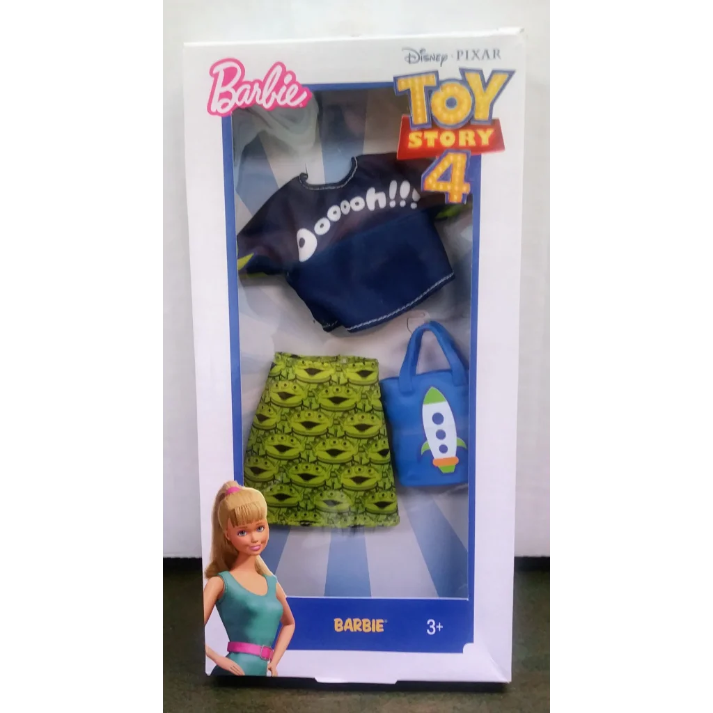 Barbie Toy Story 4 fashion set with dino skirt and rocket gear