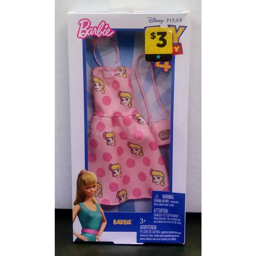 Barbie Toy Story fashion set Bo Peep pink polka dot dress