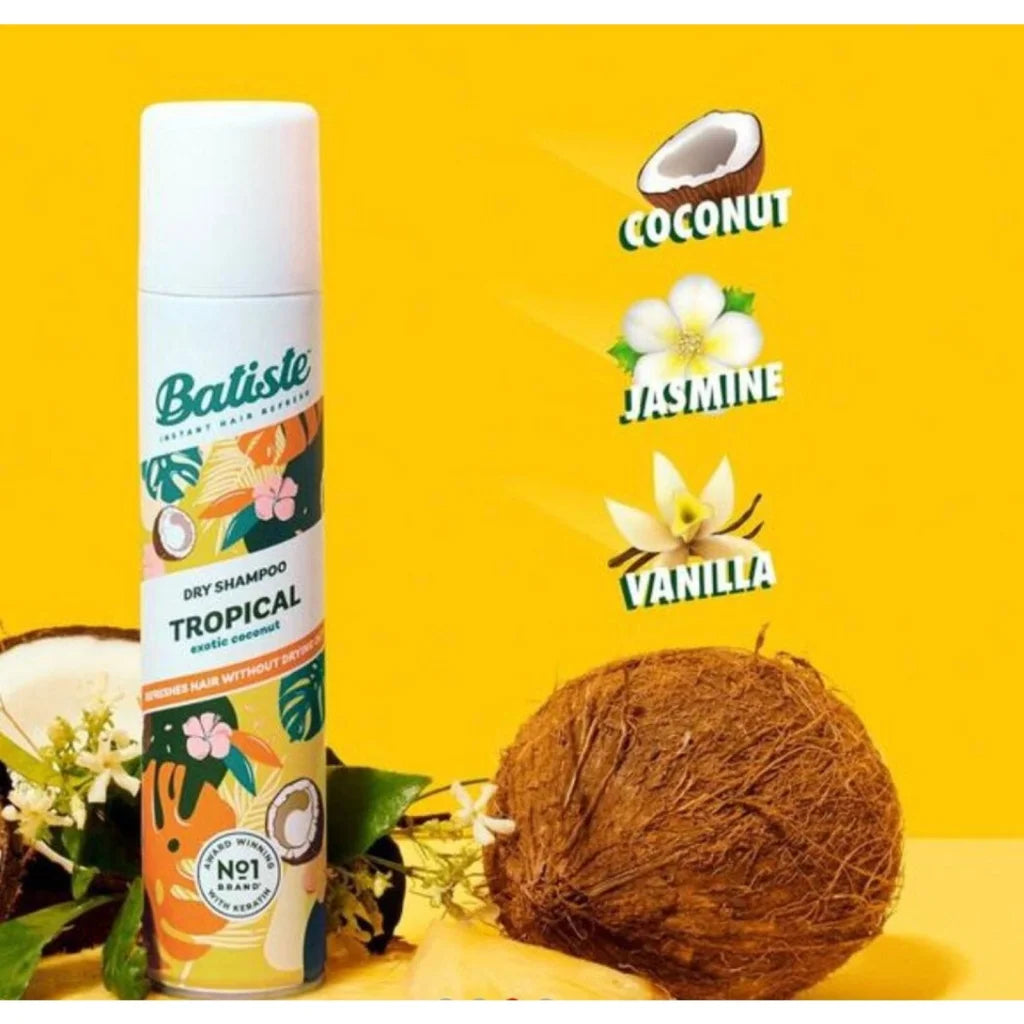 Batiste Tropical Dry Shampoo Exotic Coconut 120g canister