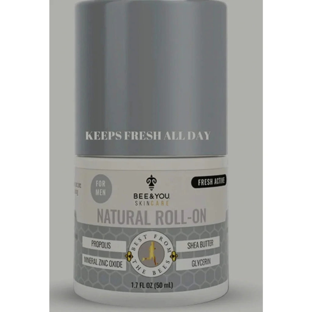 Bee & You 1.7 oz mens roll-on deodorant with natural ingredients