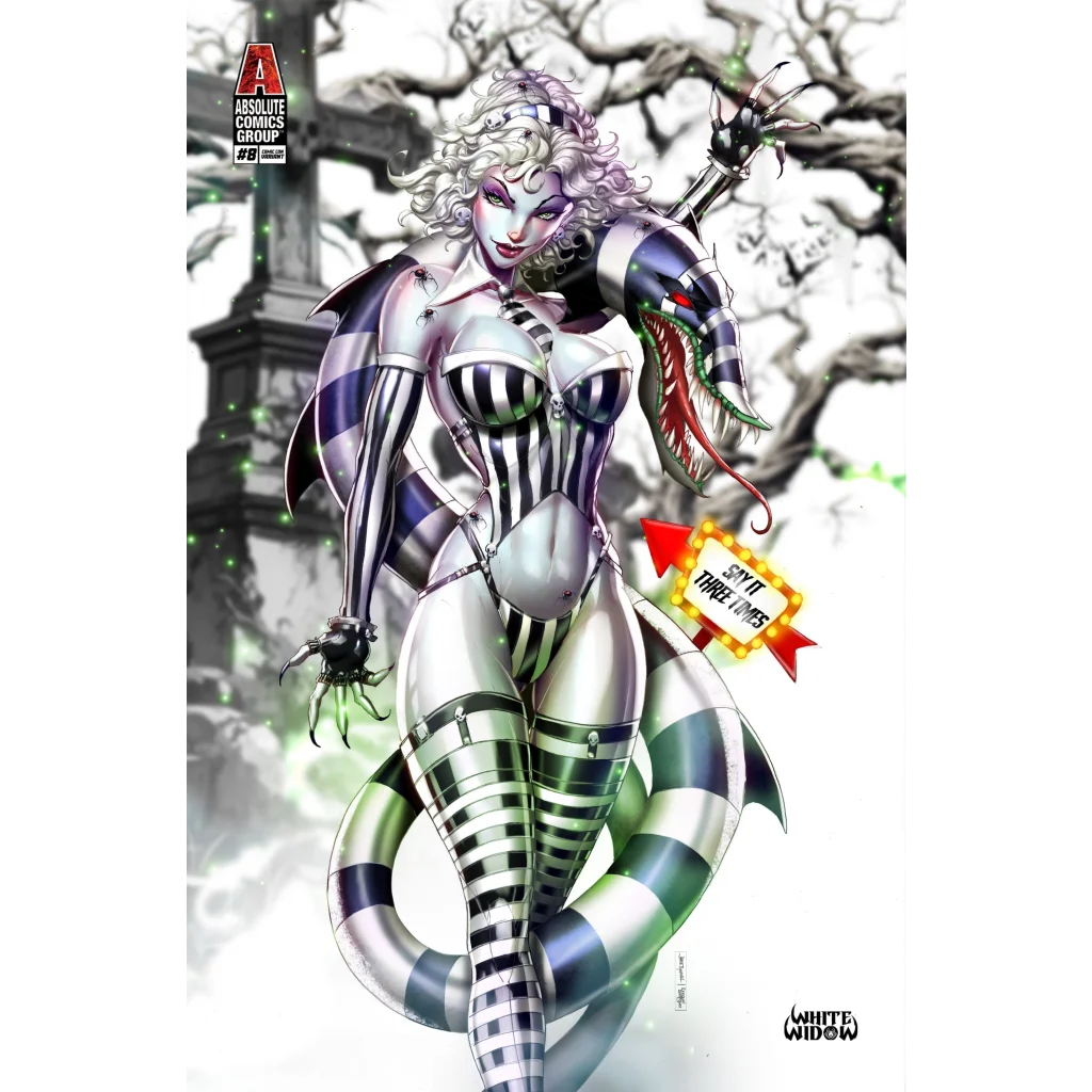 Beetlejuice NYCC trade exclusive comic cover by Jamie Tyndall