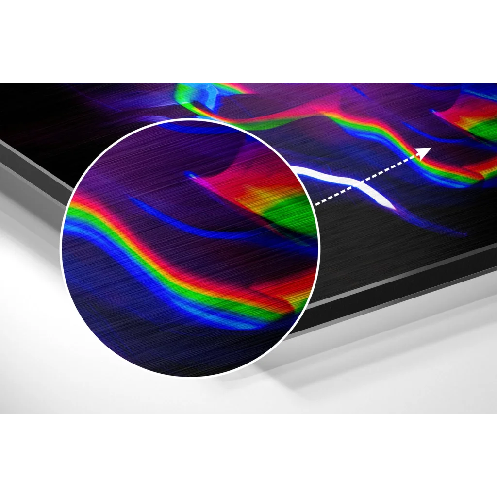 Stunning Rainbow Art on Brushed Aluminium Dibond Print | Modern Wall Art Decor | vintageantiquesgifts.com