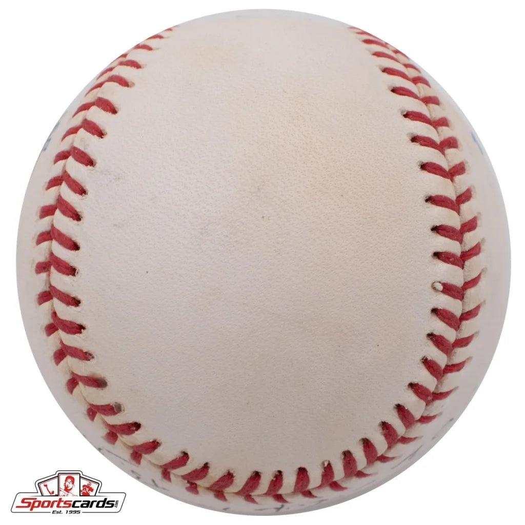 Incredible Ben Chapman signed classic white baseball with red stitching