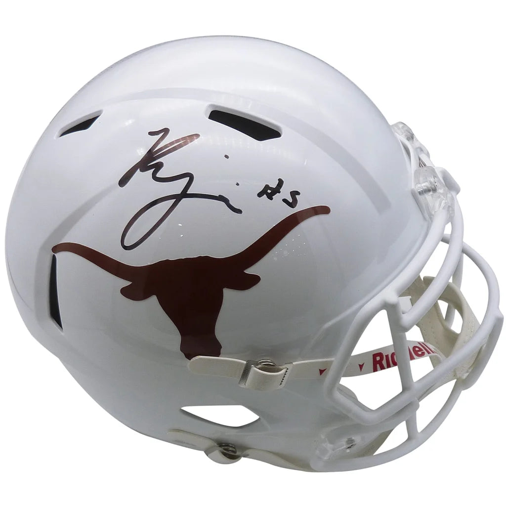Bijan Robinson autographed white Texas Longhorns mini helmet