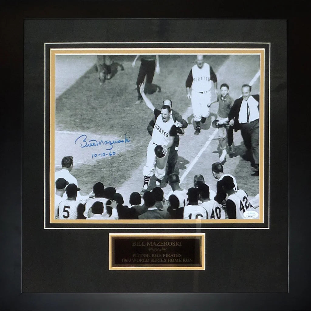 Bill Mazeroski signed 1960 WS HR deluxe framed 11x14 photo
