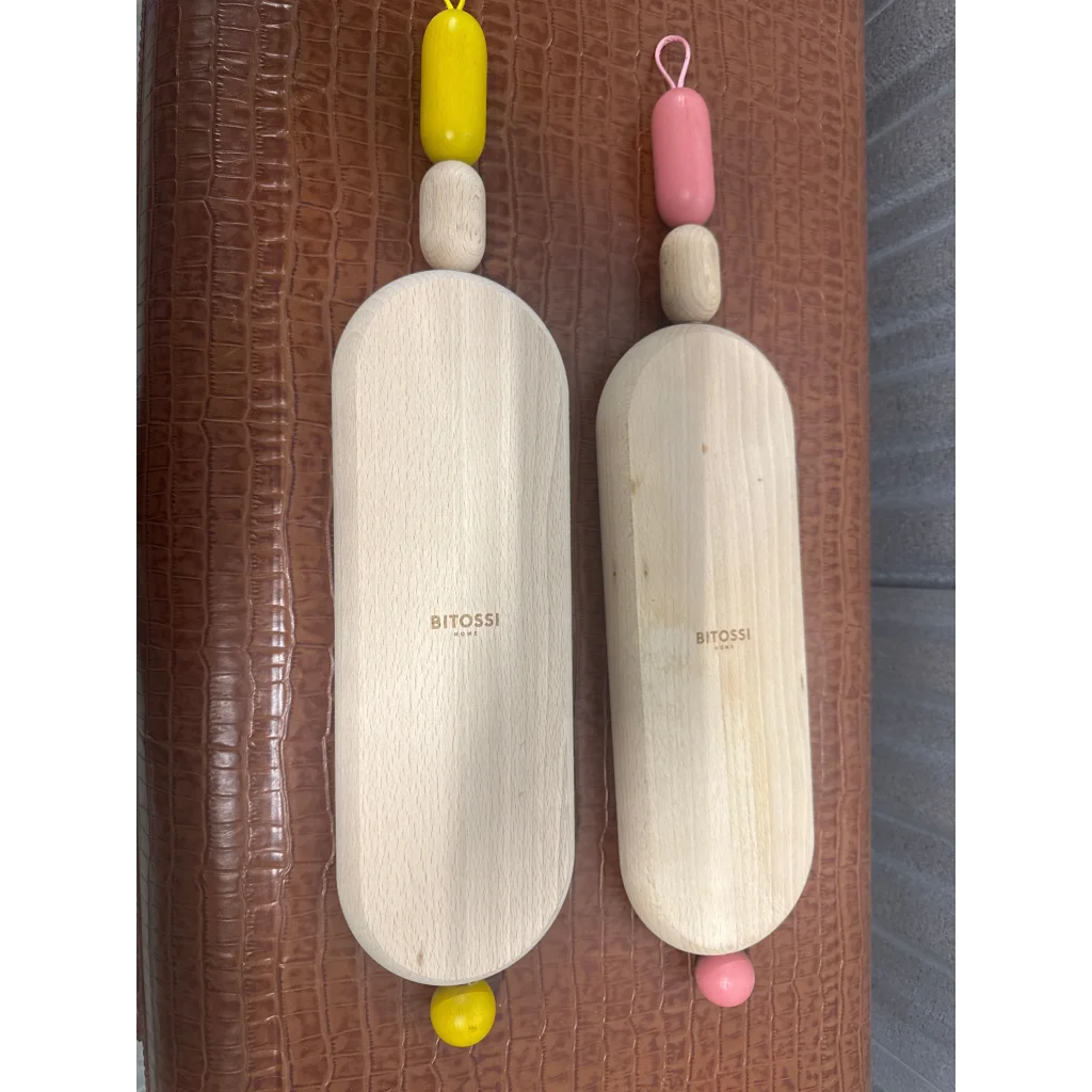 Bitossi Home Bijoux cutting board set with colorful handles and feet for stylish kitchens