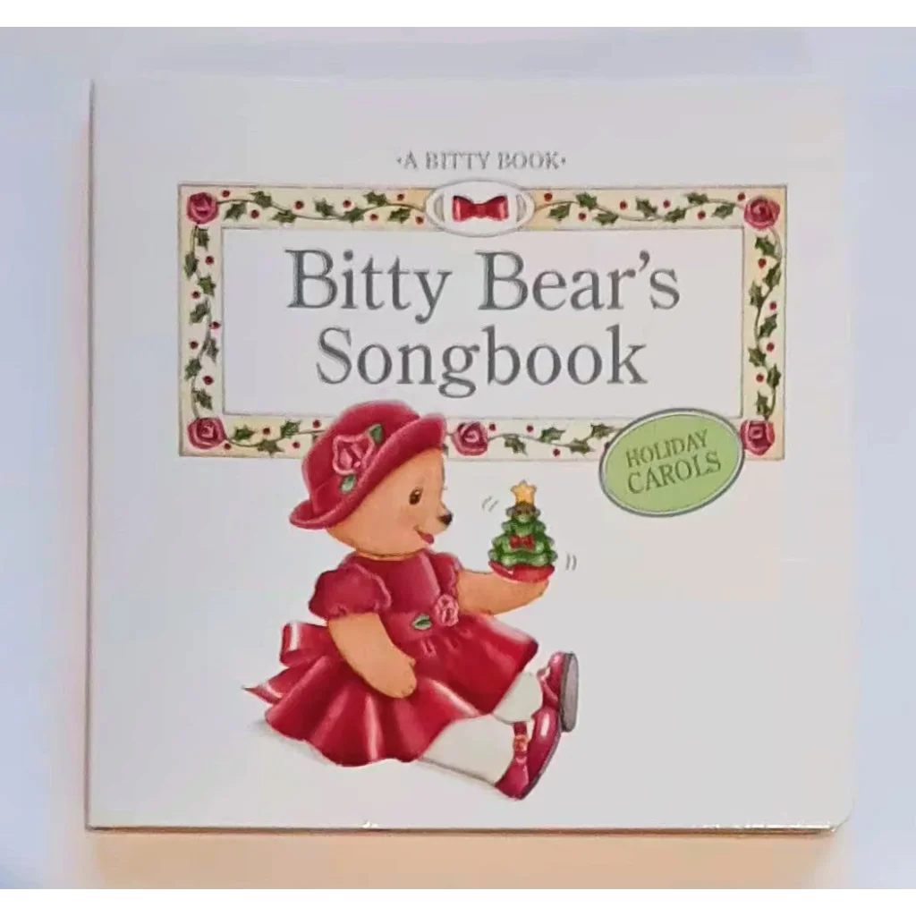 Adorable Bitty Baby fold out bitty book songbook with bear in red attire