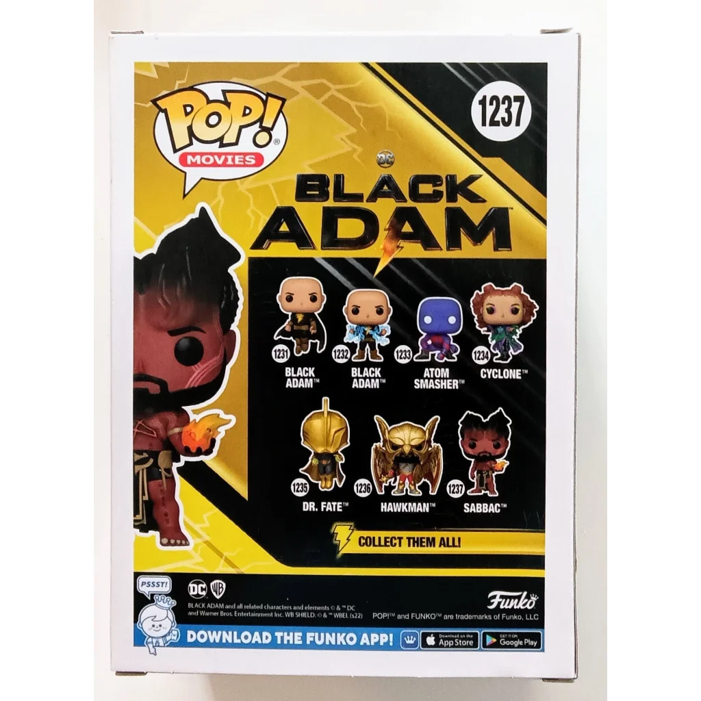 Black Adam movies Funko Pop Sabbac collectible figure