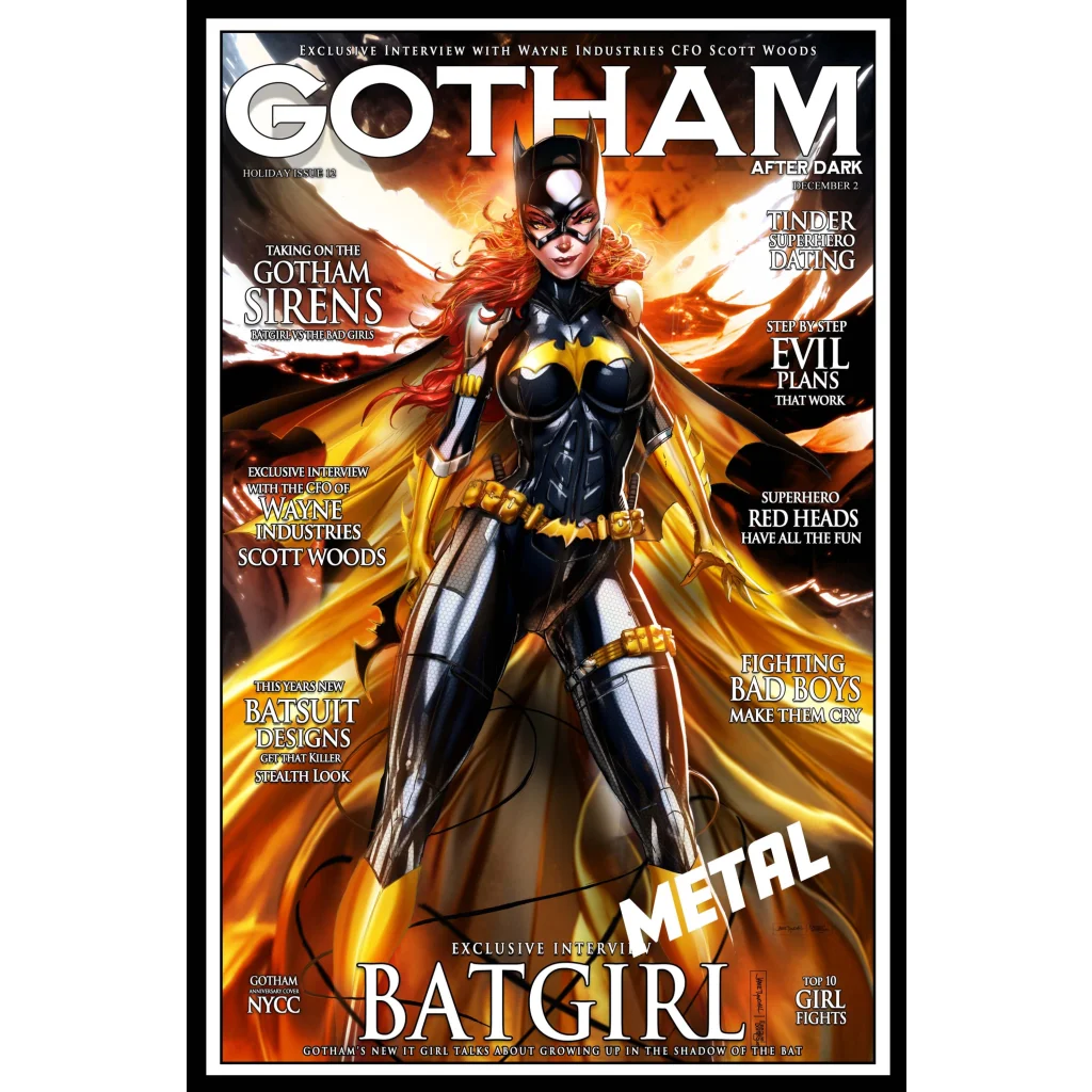 Black friday gotham masked sidekick in sleek black and gold batgirl armor