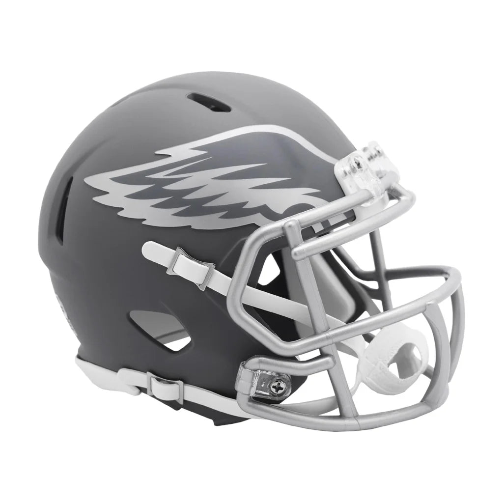 Black Matte Philadelphia Eagles Slate Collection Riddell Helmet | Creative Sports | vintageantiquesgifts.com