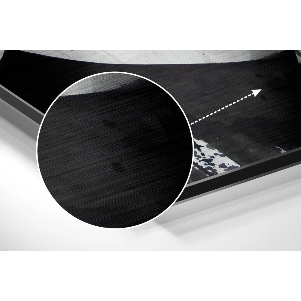 Stunning Brushed Aluminium Dibond Wall Art in Black | Modern Wall Art Decor | vintageantiquesgifts.com